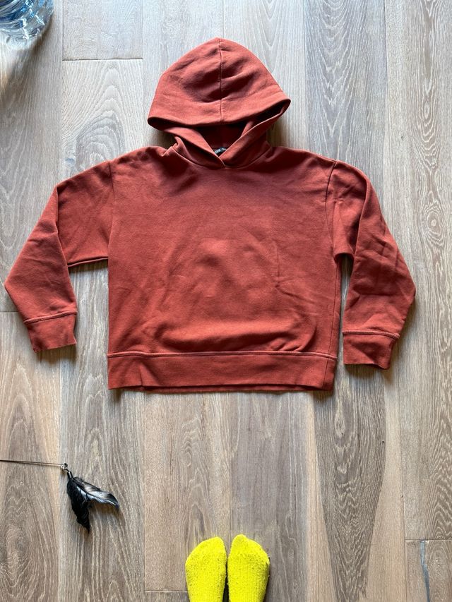 Sudadera con capucha Zara color teja