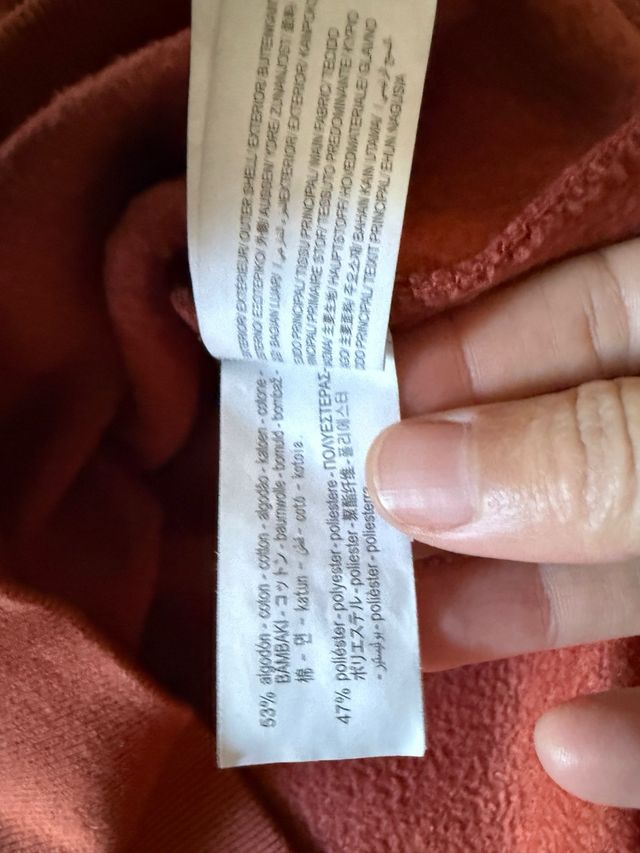 Sudadera con capucha Zara color teja