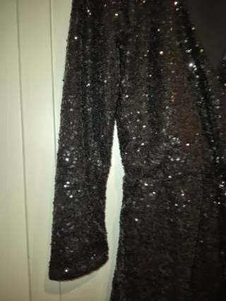 Mono H&M lentejuelas negro talla S