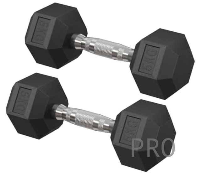 Juego de mancuernas hexagonales