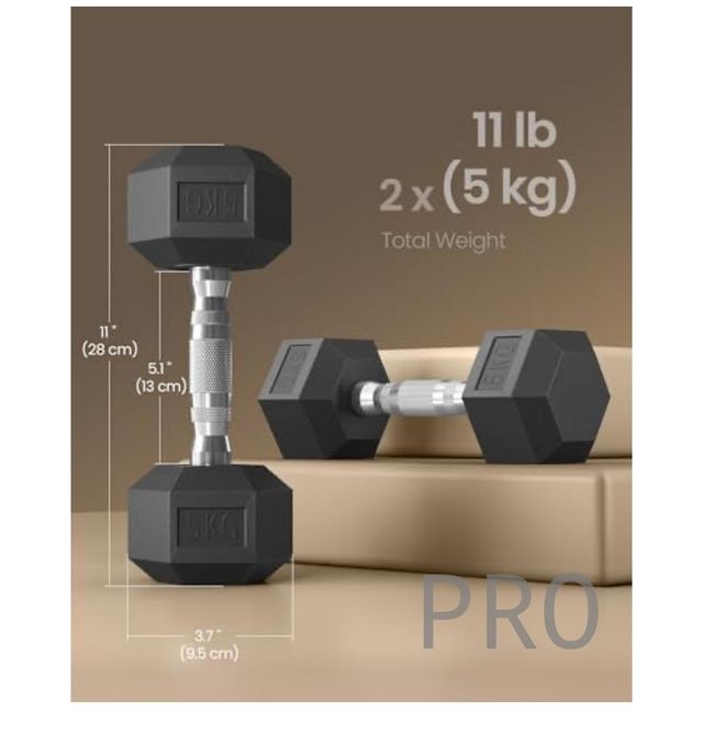 Juego de mancuernas hexagonales