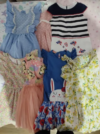 Lote 7 vestidos verano niña T.6-7