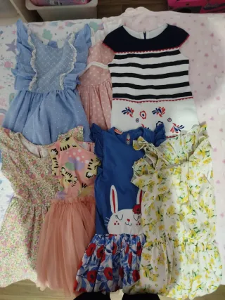Lote 7 vestidos verano niña T.6-7