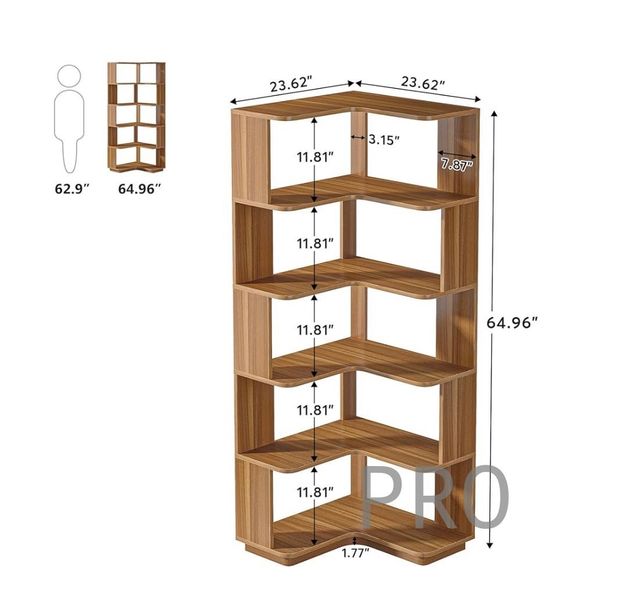 Estantería esquinera