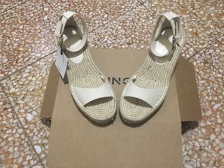 Sandalias esparto cuña tobillera