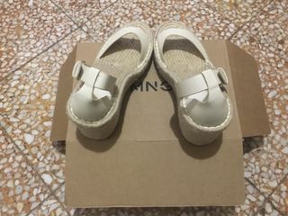 Sandalias esparto cuña tobillera