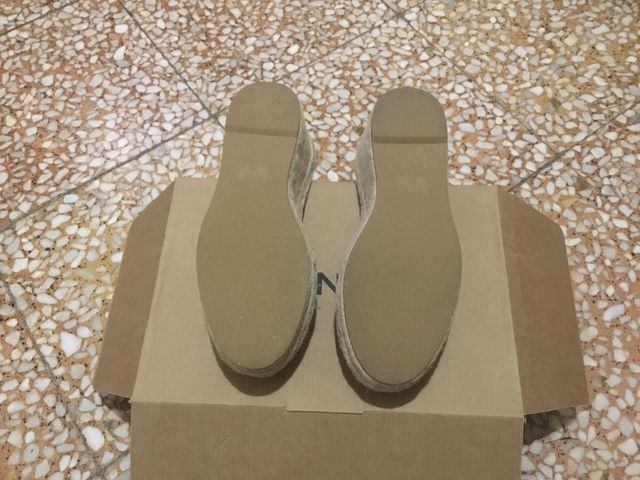 Sandalias esparto cuña tobillera