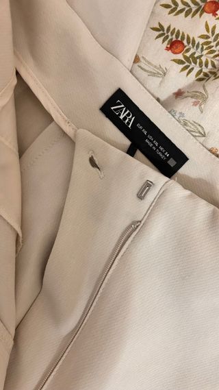 Pantalón de vestir Zara blanco