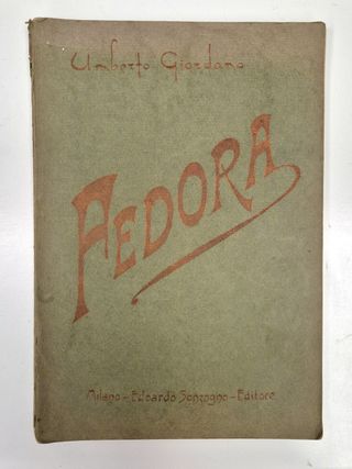 Fedora - U. Giordano. Libretto d'opera (ed. 1903)