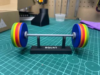 Maqueta de pesas de gimnasio