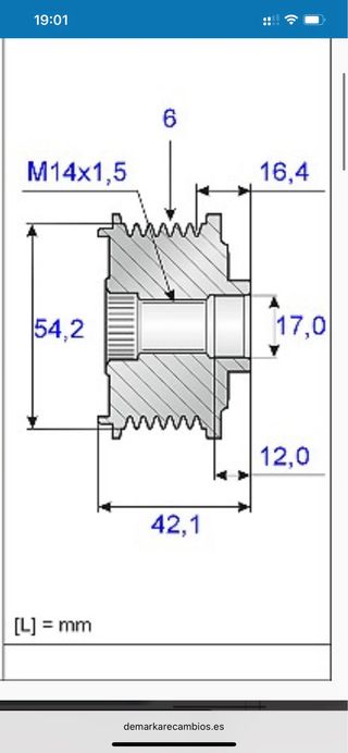 Polea INA F-568861. Ford Focus, Mazda 3, etc.