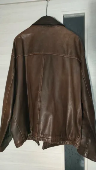 Giacca in pelle La Florenz vintage marrone XL 54