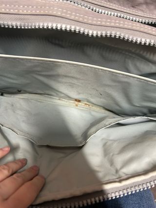 Mochila de viaje con ruedas gris