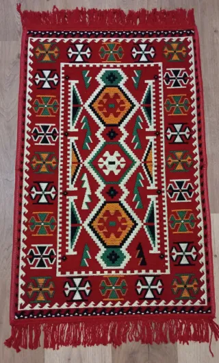 Lotto di 12 tappeti turchi tipo Kilim 60x90 cm