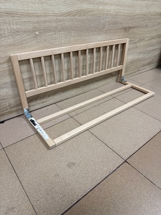 Barra de cama madera natural nueva