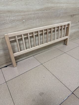 Barra de cama madera natural nueva