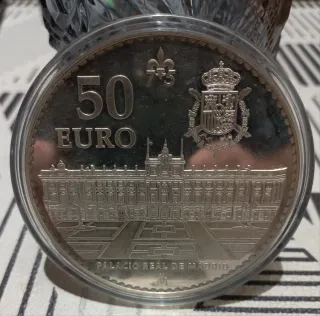 Moneda 50 Euro Palacio Real Madrid Plata. No envío