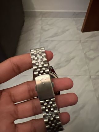 Reloj Rolex Oyster Perpetual Datejust Plata Azul