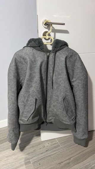 Chaqueta Bomber Reversible Zara Gris