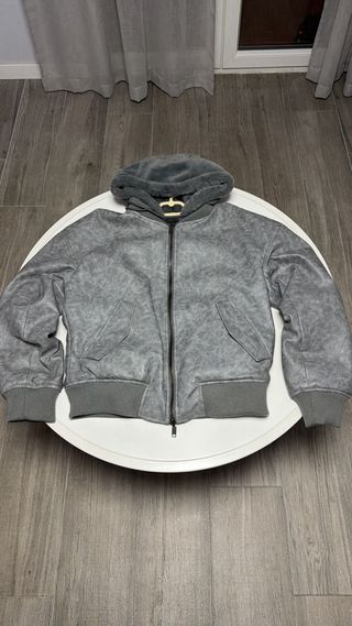 Chaqueta Bomber Reversible Zara Gris
