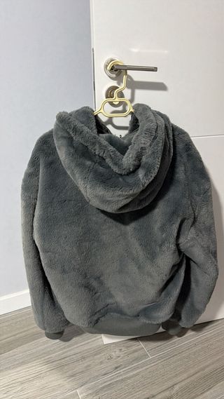 Chaqueta Bomber Reversible Zara Gris