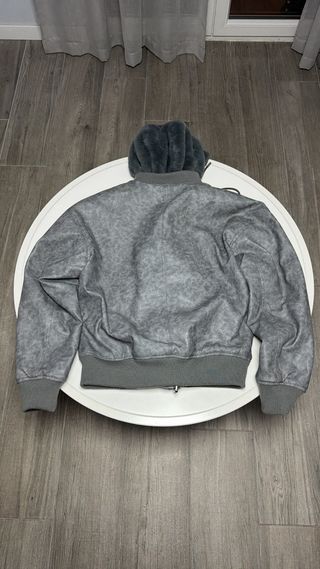 Chaqueta Bomber Reversible Zara Gris