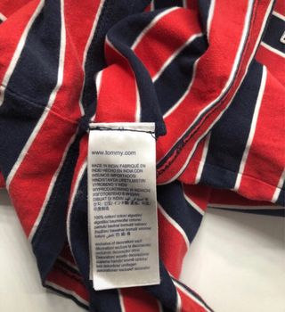 Camiseta Tommy Jeans Rayas Azul/Rojo Talla XS