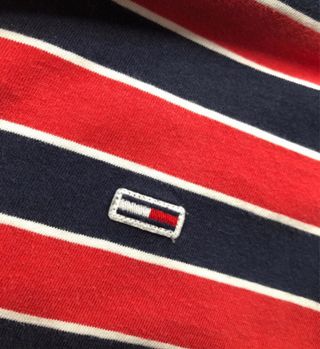 Camiseta Tommy Jeans Rayas Azul/Rojo Talla XS