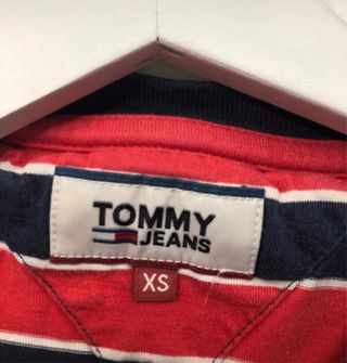 Camiseta Tommy Jeans Rayas Azul/Rojo Talla XS