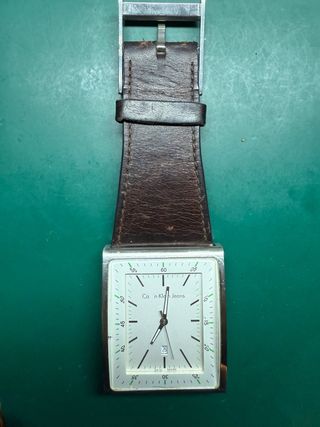 Reloj Calvin Klein Jeans Cuero Marrón Plata