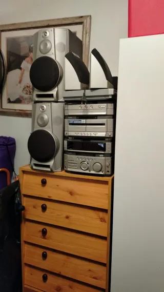 Minicadena Sony Plata/Negra