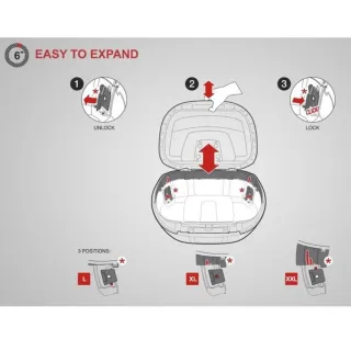 Maleta Top Case Shad SH58X Carbono Expandible