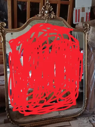 Specchio Vintage Cornice Oro e Legno