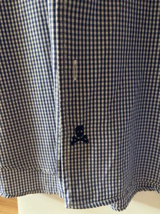 Camisa Scalpers nueva cuadros azul y blanco