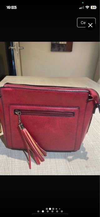Bolso rojo nuevo con etiqueta+regalo foulard nuevo