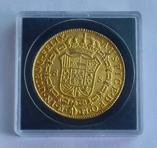 Moneda 8 Escudos 1773 Oro Réplica