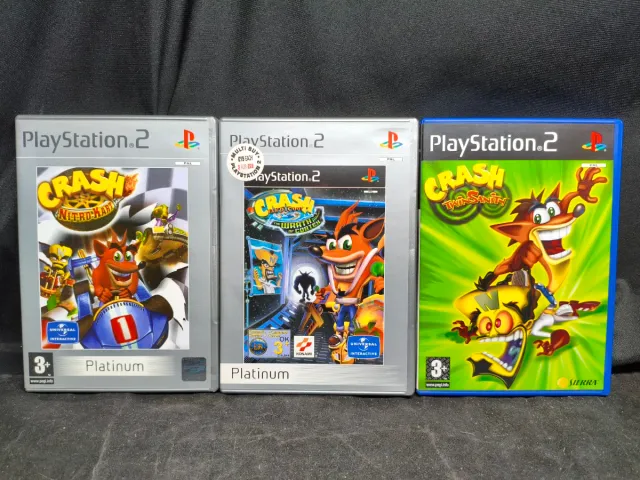 Lote 3 Jogos Crash Bandicoot PS2