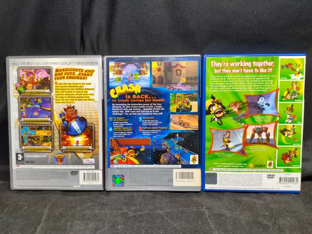 Lote 3 Jogos Crash Bandicoot PS2