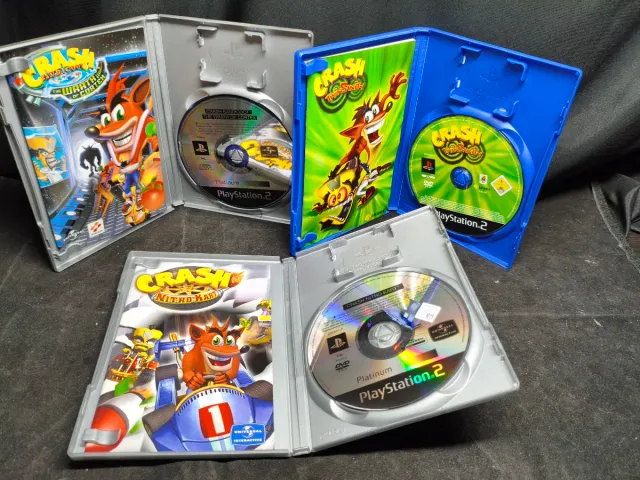 Lote 3 Jogos Crash Bandicoot PS2