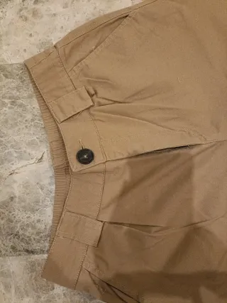 Pantalones chinos mujer color mostaza/marrón