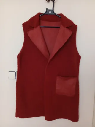 Chaleco largo borrego