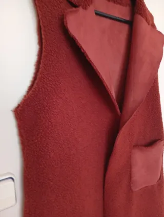 Chaleco largo borrego