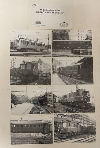 Lote 40 Postales Tren Bilbao-San Sebastián