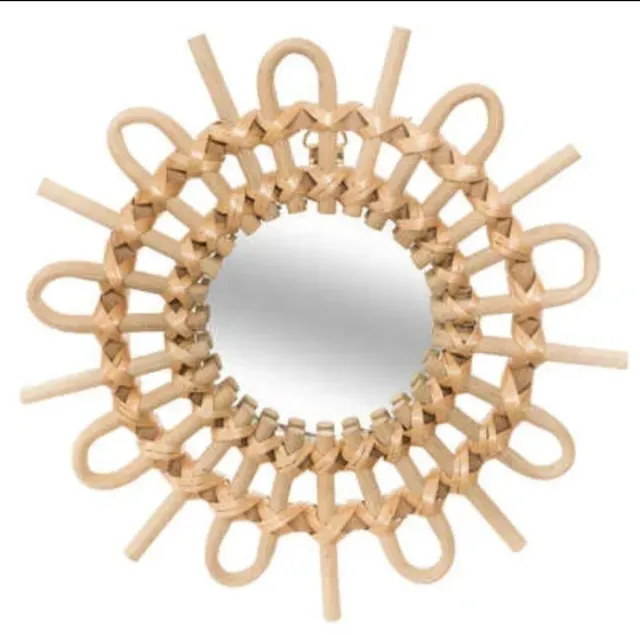 Pack 3 espelhos redondos de vime