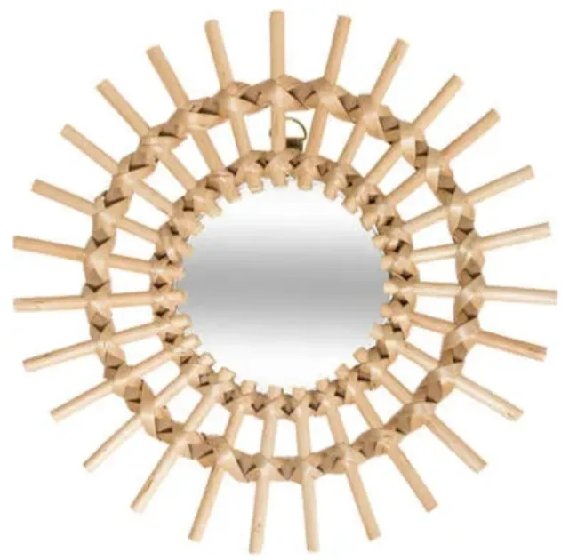 Pack 3 espelhos redondos de vime