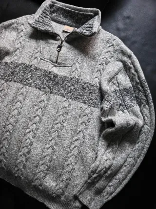 Jersey lana trenzado Camel vintage