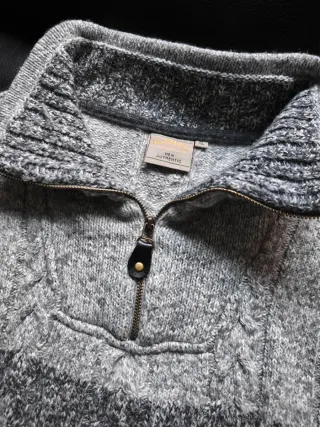 Jersey lana trenzado Camel vintage