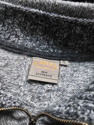 Jersey lana trenzado Camel vintage