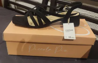 Sandalias Merkal Tacón Bajo Talla 37