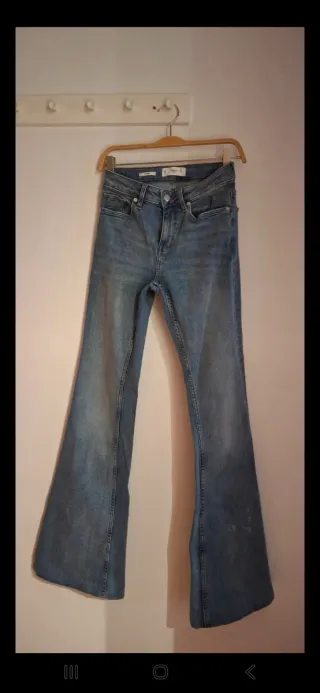 Jeans acampanados mujer cintura media T.XS